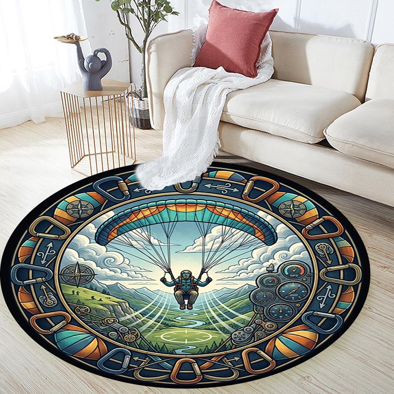 Adventure Round Area Rug Under Office Chairs Bedroom Living Room Home Decor