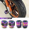 2PCS Multi-Color Titanium Motorcycle Frame Slider Aluminum Front Fork Cup Falling Crush Protector Carbon Fiber Motorbike Scooter