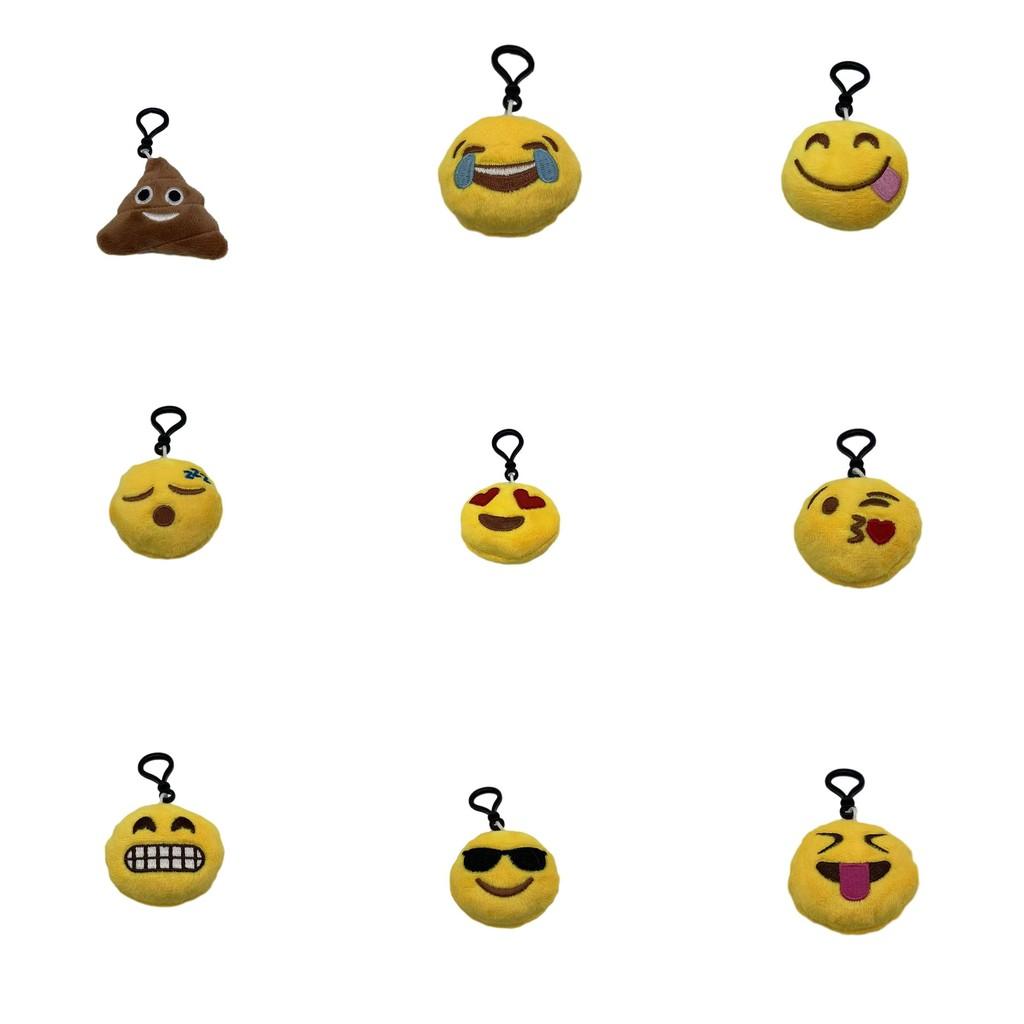 Keychain Plush Emoji Doll Short Cute Facial Expressions Accessories Pendant