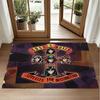 Guns N’ Roses Design Crystal Velvet Rug Soft Decorative Mat for Bedroom Entrance