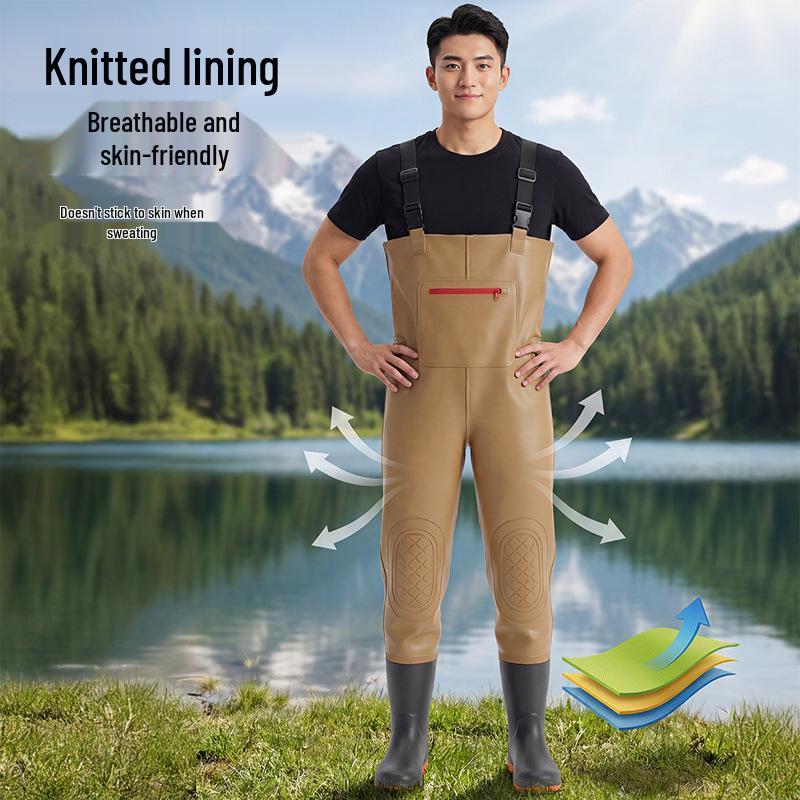 Waterproof Fishing Waders with Boots - Half & Full-Body Rain Pants