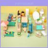 Childrens Playhouse Furniture Set With Wooden Miniatures For Imaginative Role Play