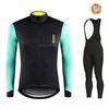 Warm 2024 Winter Thermal Fleece Cycling Men's Jersey Suit Outdoor Riding Bike MTB Clothing Bib Pants Set Spain Maillot Ciclismo