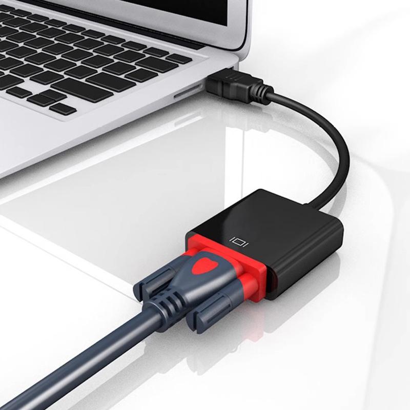 Hd 1080P Hdmi To Vga Cable Converter With Audio Power Supply Hdmi Male To Vga Female Converter Adapter For Tablet Laptop Pc Tv