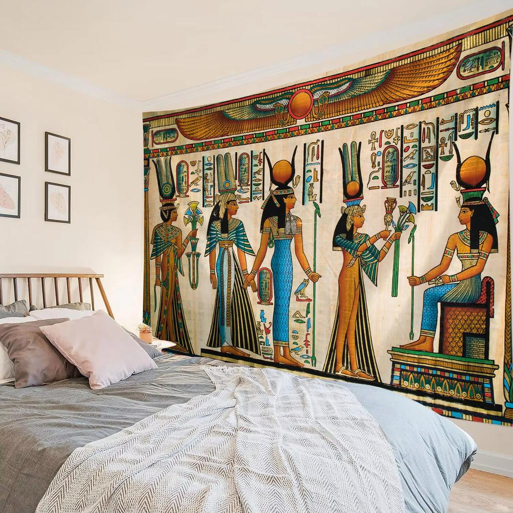 VIKAMA Ancient Egyptian Tapestry Holy Beetle Elephantine Scandinavian Style Living Room Room Decoration