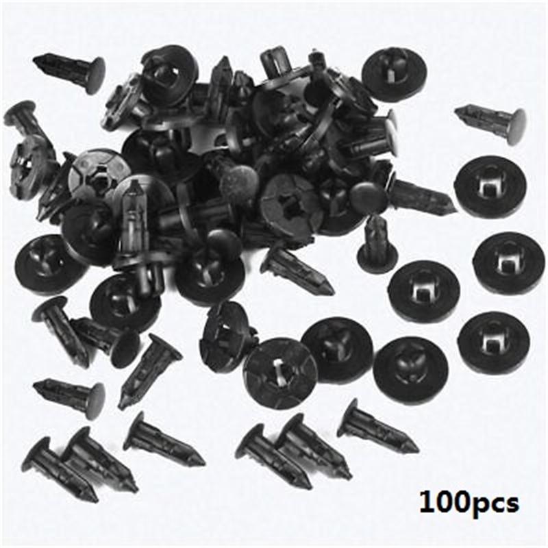 100pcs Car Fender Push Type Retainers Clips POM Plastic 01553-09321 for INFINITI for NISSAN Auto Accessories