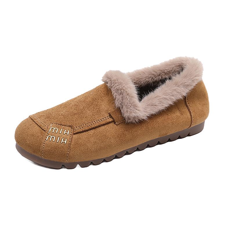 2025 Winter New Cotton Shoes Women's Soft Sole Soft Surface Velvet Warm Snow Mother Shoes Comfortable Cloth Shoes