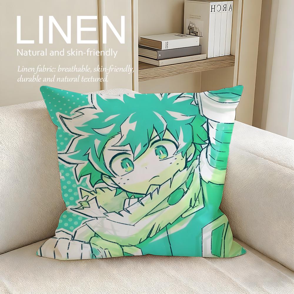 Action My Hero Academia Cushion Cover Pillowcase Set Pcs X X Breathable Washable Sofa Cushion Cover