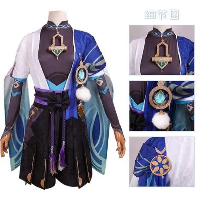Wanderer Kunikuzushi Cosplay Impact Costume Uniform Wig Anime Halloween Costumes Women Game Fatui Scaramouche Balladeer