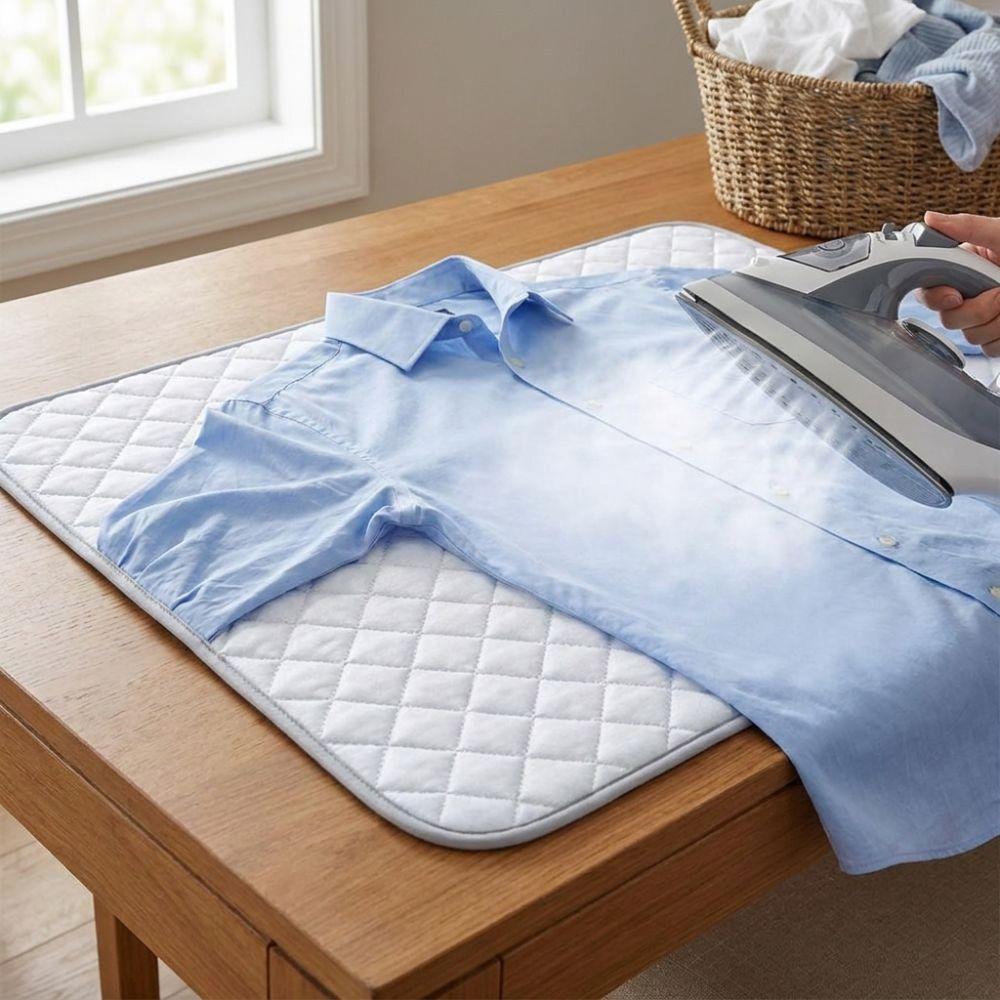 Large Folding Laundry Ironing Mat Heat Resistant Thickened Tabletop Iron Pad Anti-Slip Efficient Iron Board Cover Table Top