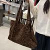 Han Dai high-texture super soft suede leopard print cloth bag large-capacity bag versatile shoulder bag commuter tote bag
