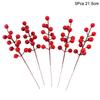 5 Pezzi Natale Bacca Rossa Fiore Artificiale Pigna Ramo Decorazioni Albero di Natale Ornamento Confezione Regalo Casa Ghirlanda Fai da Te