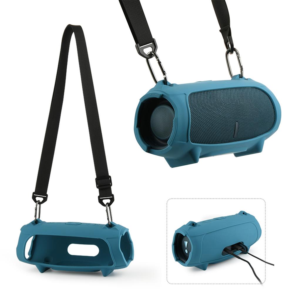 Protective Skin Case with Strap Bluetooth-Compatible Speaker Case Waterproof for JBL Charge 5/Wi-Fi Speaker Accessories