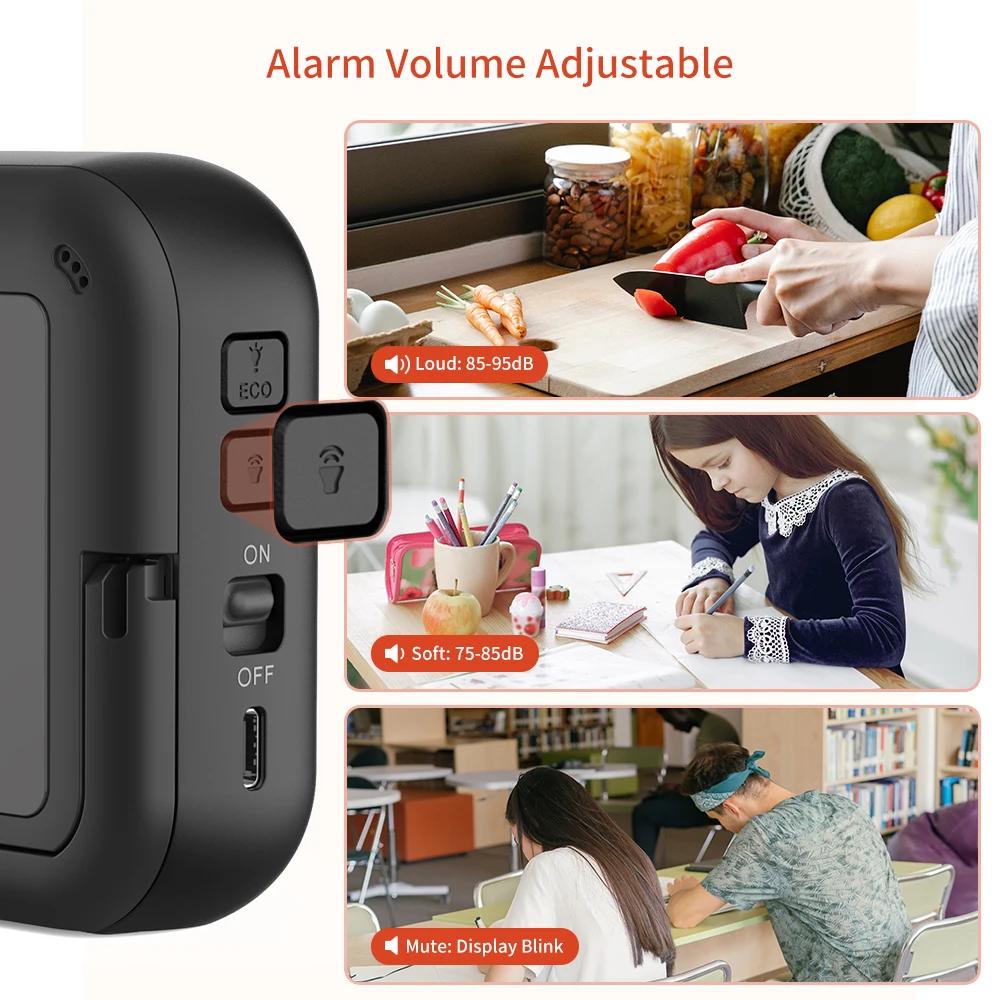 Fashion Visual Timer Rechargeable Kitchen Timer Manual Countdown Mechanical Cooking Shower Study Stopwatch Timer