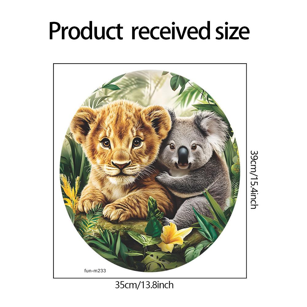 

Мультфильм милый тигр коала ванная комната туалет с наклейками для украшения дома 35*39CM/fun-m233