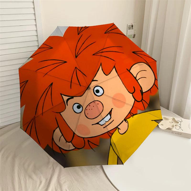 

1PC lion hair Umbrella-8-Rib Reinforced, Automatic Open, Lightweight & Durable, Cute Fashion Accessory for Outdoor-T191