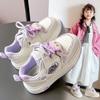 Girls sports shoes fashion cartoon board shoes 2025 autumn new girls little white shoes children breathable casual shoes tide