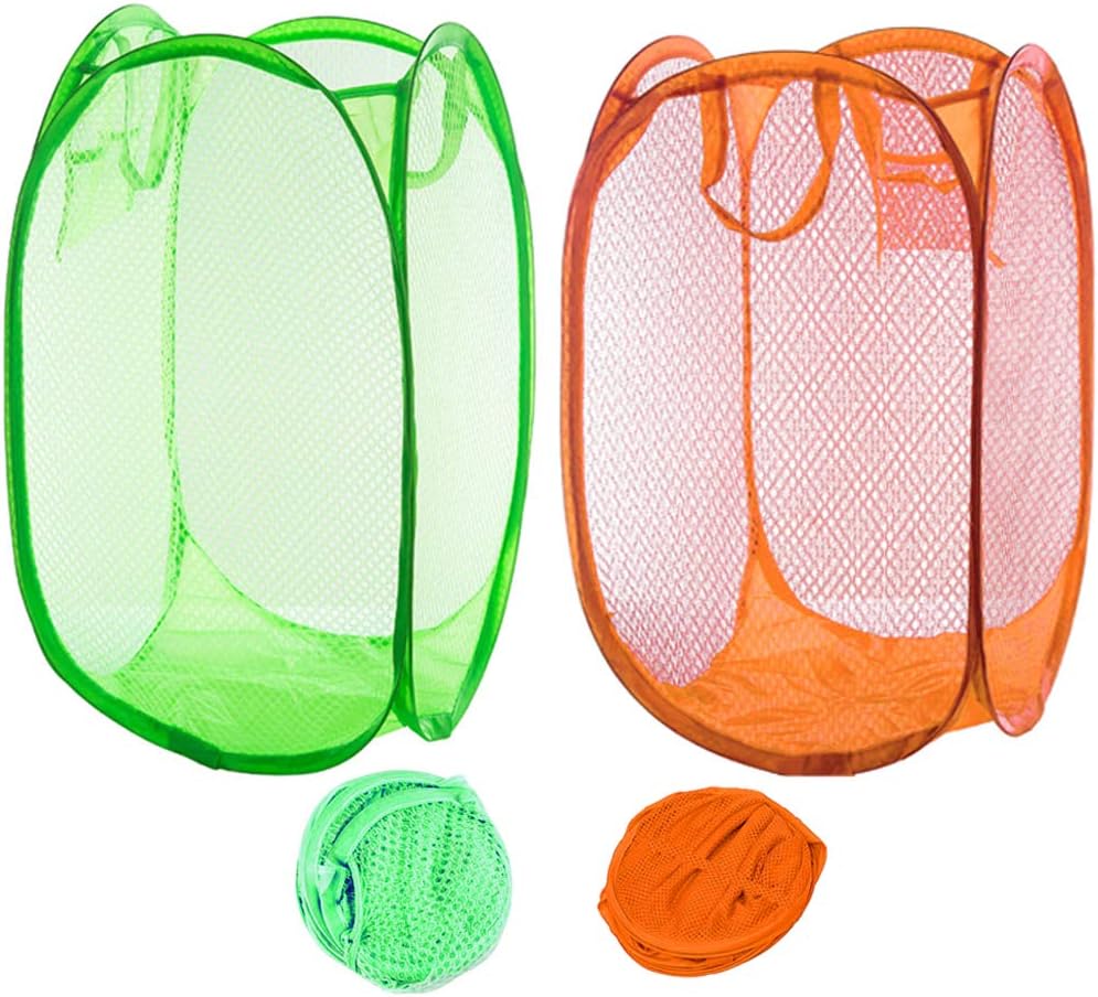 2Pcs Portable Dirty Laundry Basket Foldable Dirty Laundry Basket for Bedroom Kids Room College Dormitory and Travel
