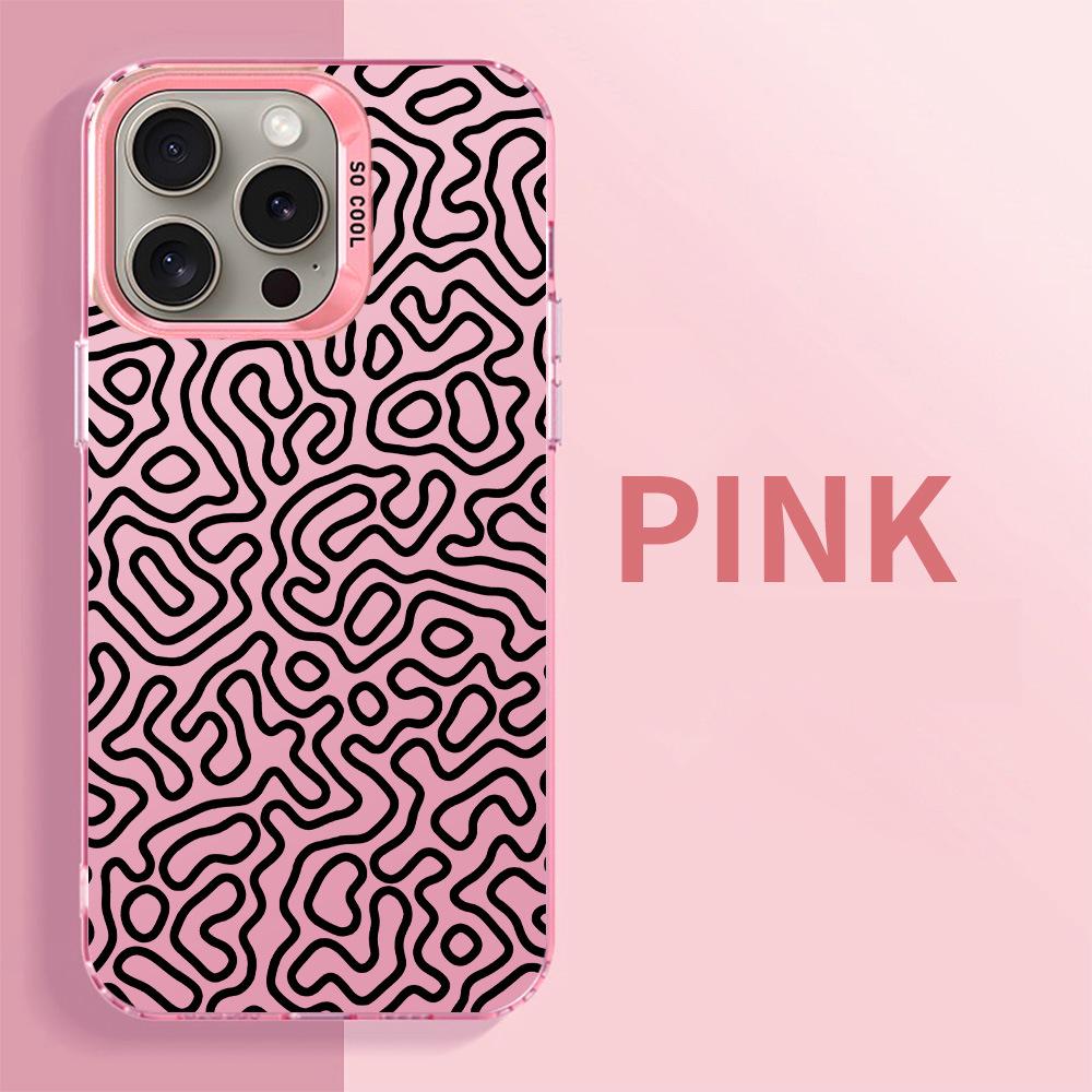 Graffiti Texture Silver Phone Case for iPhone 16/15/14/13/8