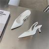 Neuer Stil Bailamos Damen Sandalen Spitz zulaufend Elegante Niedrigabsatzschuhe Sommer Mode Slingback Damen Mules Schuhe Pumps Kleiderschuhe