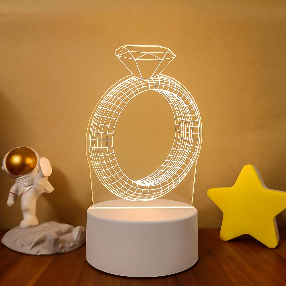 SOLOLANDOR 3D LED Lamp Creative 3D LED Night Lights Novelty Illusion Night Lamp 3D Illusion Table Lamp For Home Decorative Light