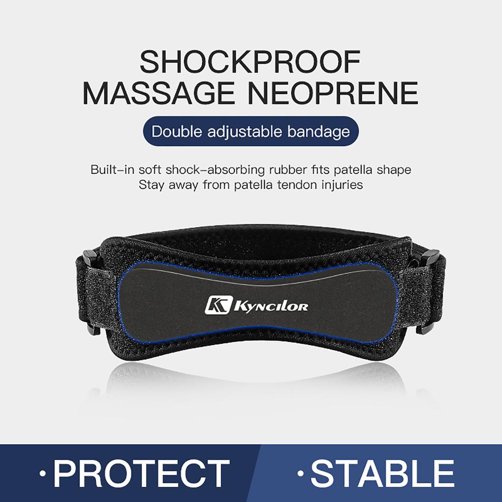 1Pc Patella Kneecap Band Adjustable Silica Gel Knee Tendon Strap Protector Knee Pad Running Sports Cycling Gym Knee Support Pads
