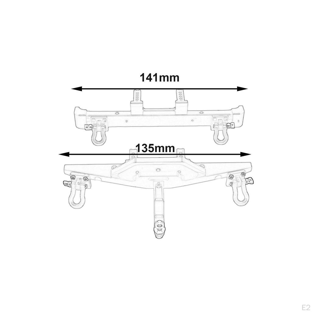 Aluminum Front And Rear Guards for MN128 RC Trucks