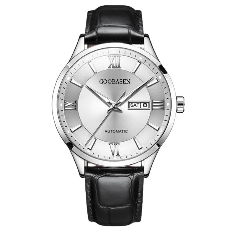 Gu Ba Sen Men's Waterproof Luminous Imitation Mechanical Watch with Calendar