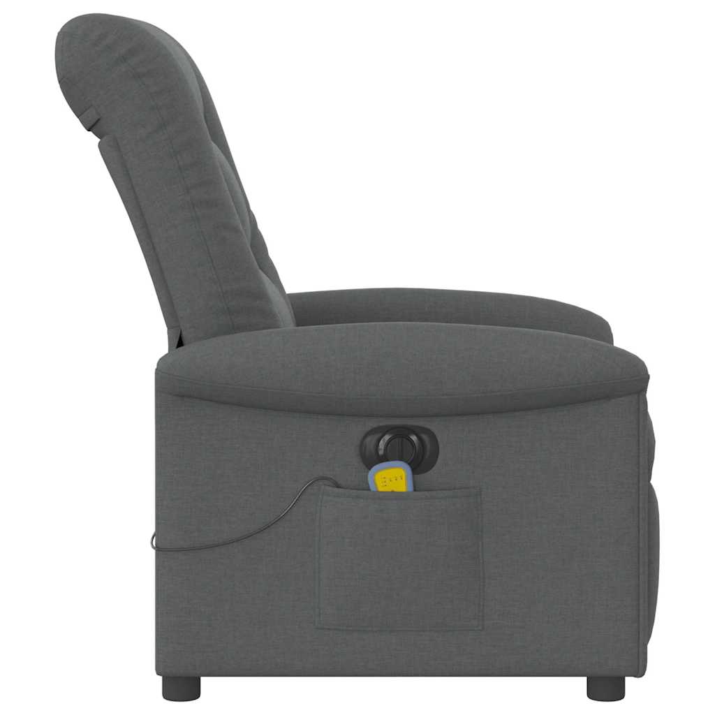 Foldable Massage Armchair, Electric, Dark Grey, Fabric