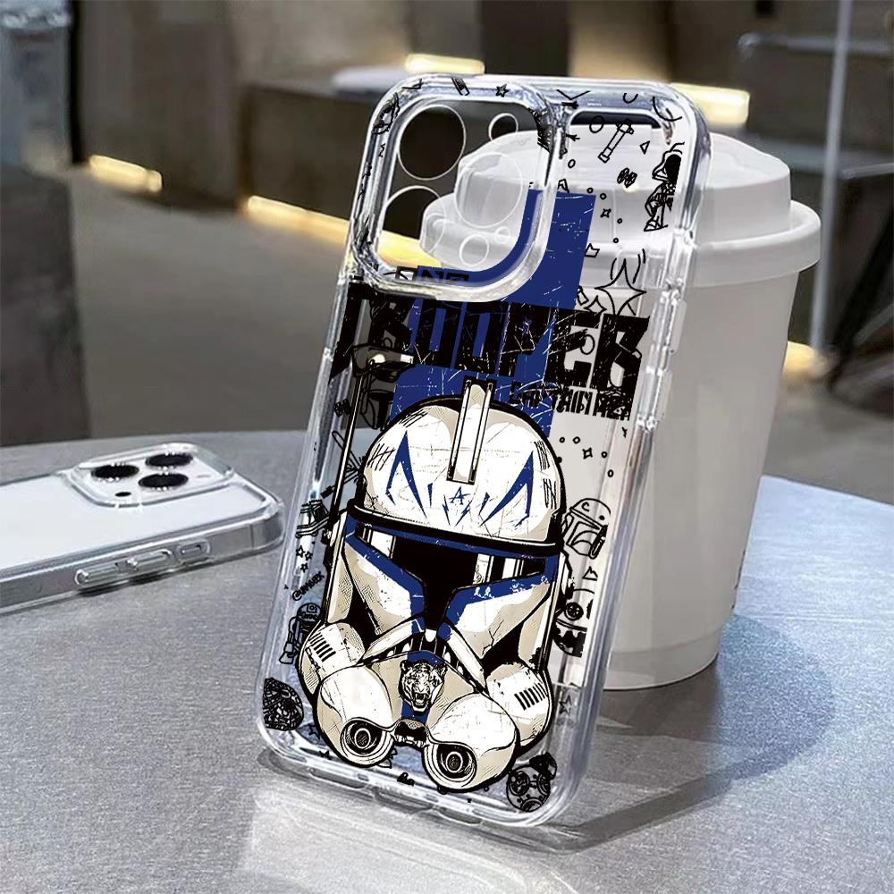 Hot Wars Stars Phone Case For iPhone 17 16 16e 15 14 13 12 11 Mini Pro Max X XR XSMax 7 8 Air Plus Transparent Back Cover iPhone 17 ProMax