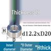 Außen-Ø 20mm Aluminiumlegierung Flache Unterlegscheibe Abstandshalter mit M6/M8/M10/M12 Innenloch - Metallwellenbuchse Isoliersäule.