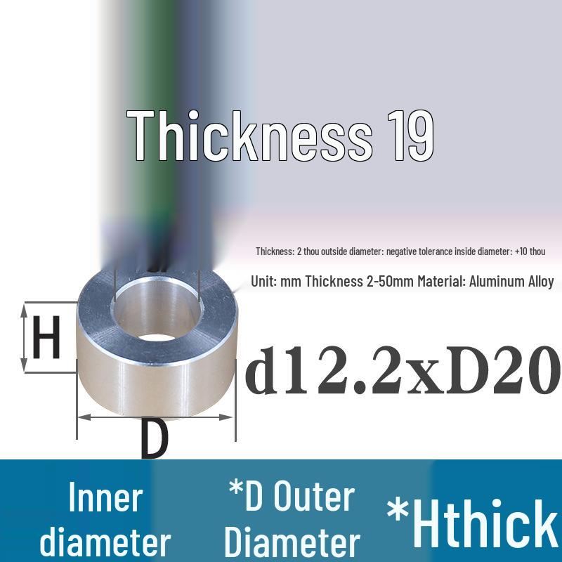 Außen-Ø 20mm Aluminiumlegierung Flache Unterlegscheibe Abstandshalter mit M6/M8/M10/M12 Innenloch - Metallwellenbuchse Isoliersäule.