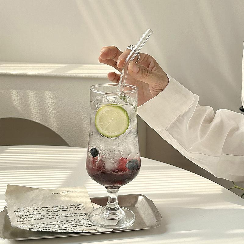 Retro Glass Goblet Transparent Red Wine Cup Whiskey Cocktail Summer Kitchen Coffee Dinkware Gift Forwedding