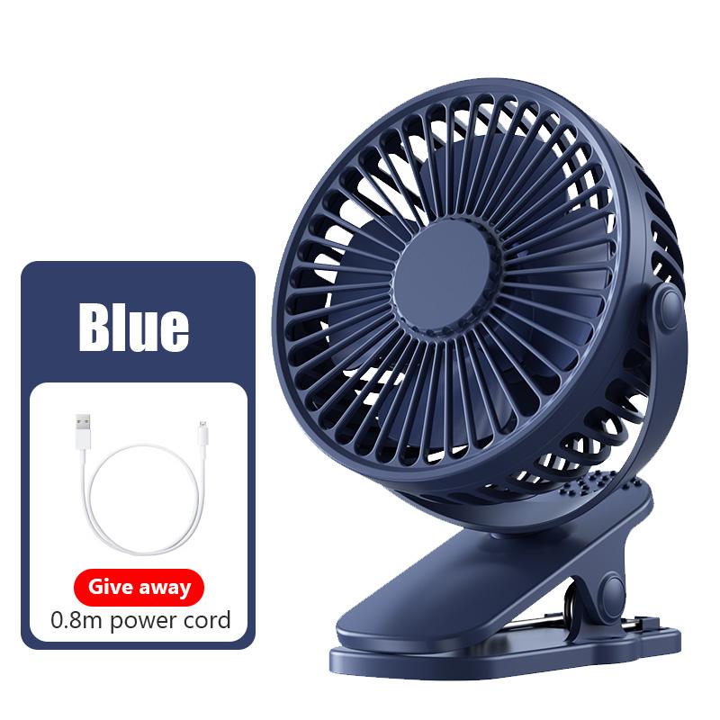 Usb Plug-in Portable Mini Clip-on Silent Fan 3-speed Desk Fan 360 Degree Rotatio Adjustable Student Office Fan For Bedroom