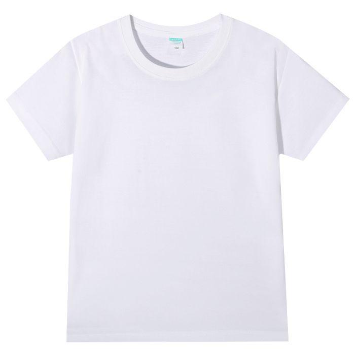 Cross-Border Pure Cotton Custom Short-Sleeve Men's and Kids' T-Shirts with Solid Color Styles for School Uniforms and Team Apparel
