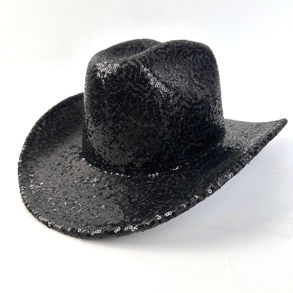 Festive Hat Party Festive Prom Show Cowboy Hat Sequined Cool Jazz Top Hat