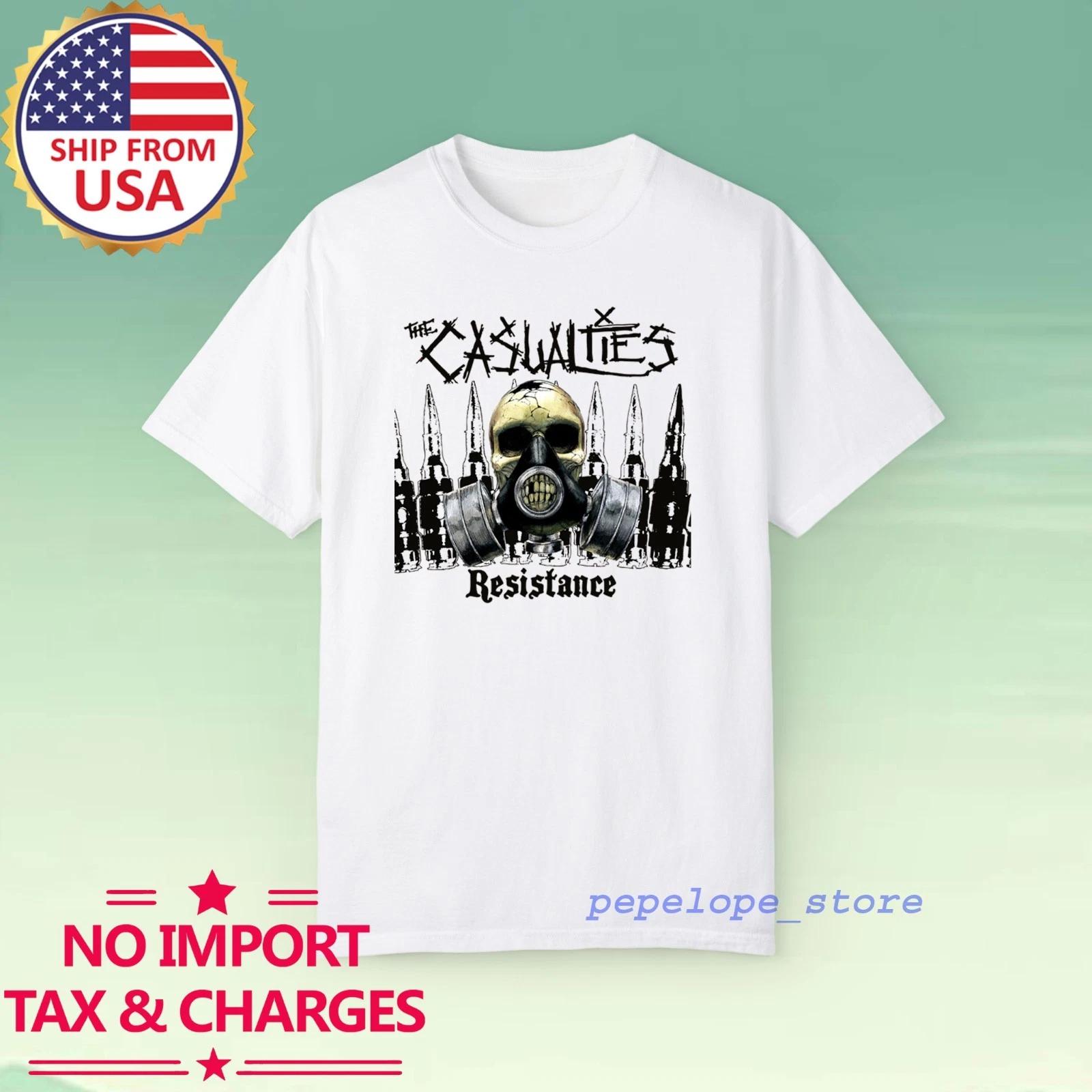 The Casualties Resistance Men s White Size S-5XL S