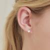 TOU [Exclusive][Silver 925] NC033 Matte Mini Heart Earrings