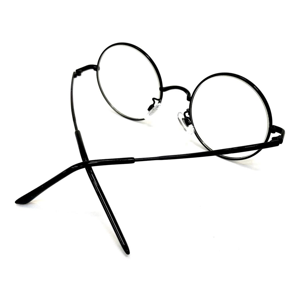 [Repeat] Sunglasses, Eyeglasses, Fashion Glasses, Glasses for Men and Women, Unisex, Classic Round Glasses, BlackClear, Free