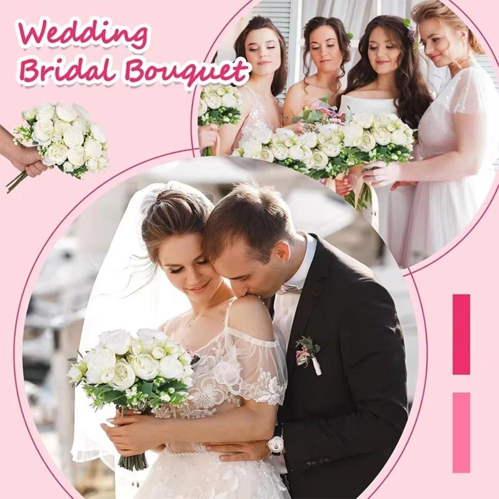 High Quality Big Head Artificial Peony Flowers Bud DIY Accessories Lifelike Floral Bridal Bouquet Home Decoration