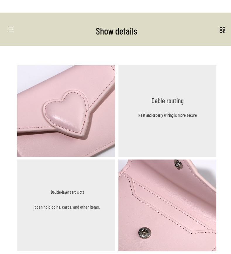 Heart-Shaped Car Key Card Holder for Xiaomi, Tesla, BMW, Xiaopeng, and Zeekr