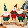 Christmas Gifts Decorations Figurine with Retractable Spring Legs Decorative Christmas Doll Christmas Plush Doll Holiday Decor