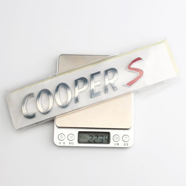 Car Rear Trunk 3D Sticker COOPER S Letters Logo Emblem Badge Sticker Decal