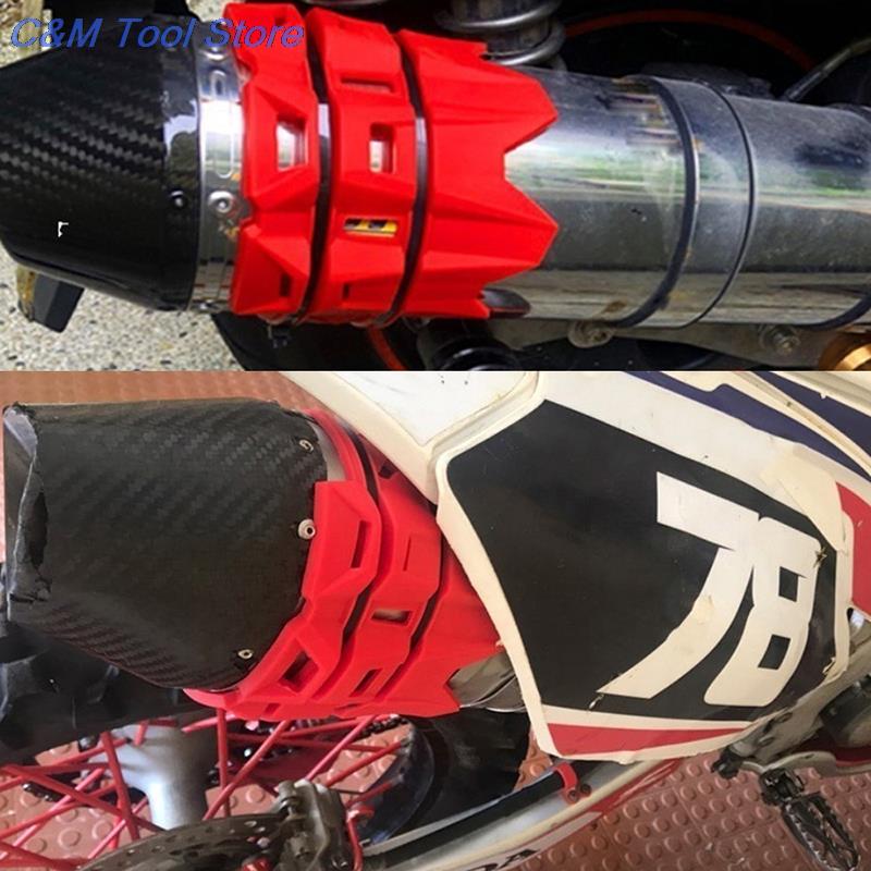 Nový 1ks 6 barev motocyklový tlumič/kulatý oválný motocyklový chránič tlumiče výfuku, vhodný pro 100mm-140mm pro KTM 950 1190 1050