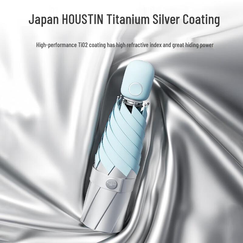 ZUODU Automatic Titanium Silver Compact Sun Umbrella