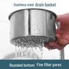 Svanfilterkorg i rostfritt stål: Anti-igenkloggning, Lätt att rengöra, Torr/Våtseparation för Köket