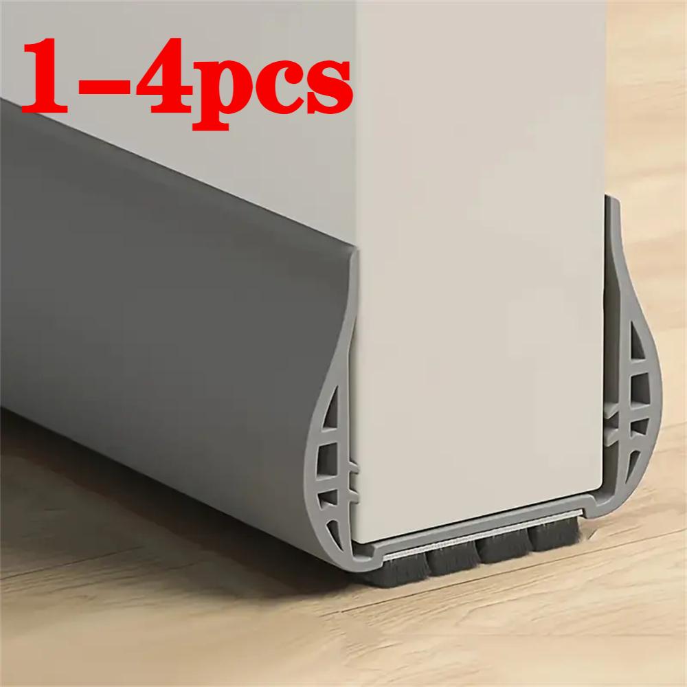 

14pcs 93cm Door Bottom Seal Strip with Brush PVC Dustproof Soundproof Snapin installation Gap Door Draft Stopper Weatherstrip 1pc