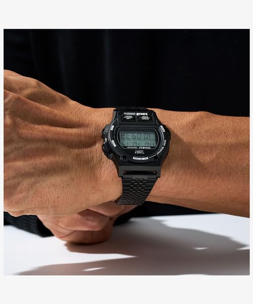 TIMEX Ironman Eight Lap 8 Lap Metal Quartz Watch TW5M66500 Black Digital Watch