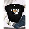 Niedliche Tier-Cartoon-Druck T-Shirts Damen Street Hip Hop T-Shirts Sommer Atmungsaktive Kleidung Lässiges Mode-T-Shirt Damen