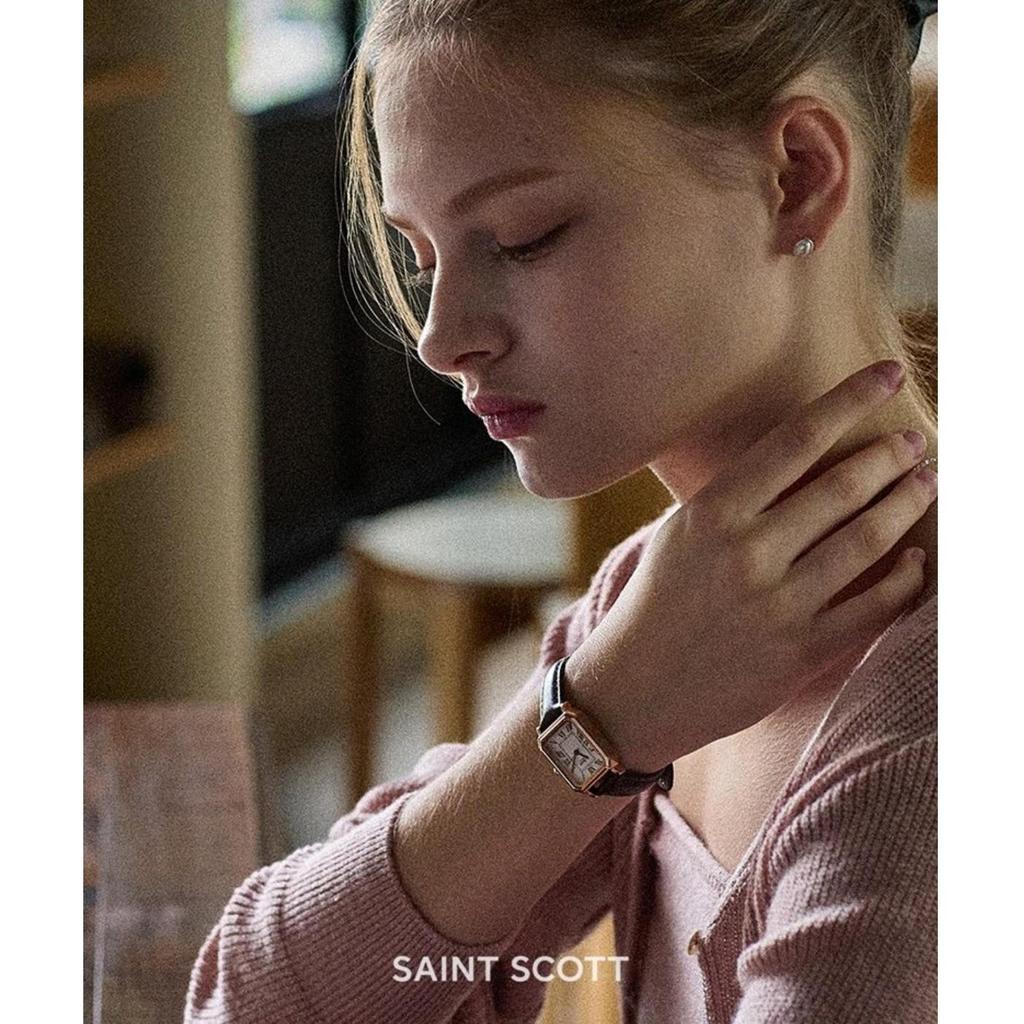 [Saint Scott] ST5088SWBK/ST5088RRBR Brenta Leather Watch Black / Brown , Korean Popular Watches